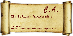 Christian Alexandra névjegykártya